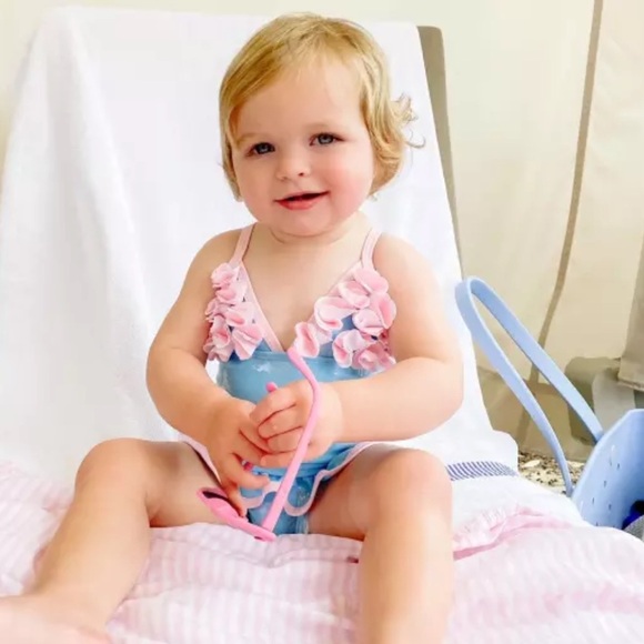 NWT Floatmini Blue Iridescent Unicorn Swimsuit - Picture 13 of 13